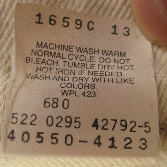 Levi's Vintage 80s Orange Tab Jeans Men 30x29 Beige 550 Relaxed Tapered Made USA - Picture 8 of 9